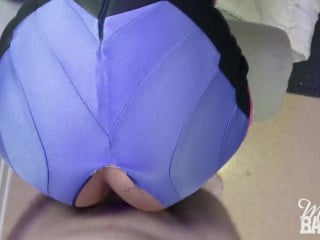 D.Va plays with cock and gets fucked!