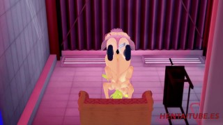 Sakura fucks Naruto Girl (Naruko) with a strap on